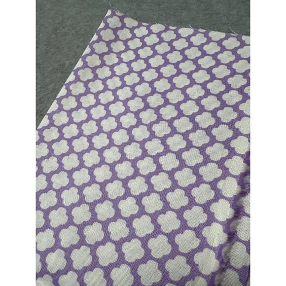 Purple & White Quatrefoil Cotton Fabric 14x44" for Quilting & Crafts - Picture 4 of 6
